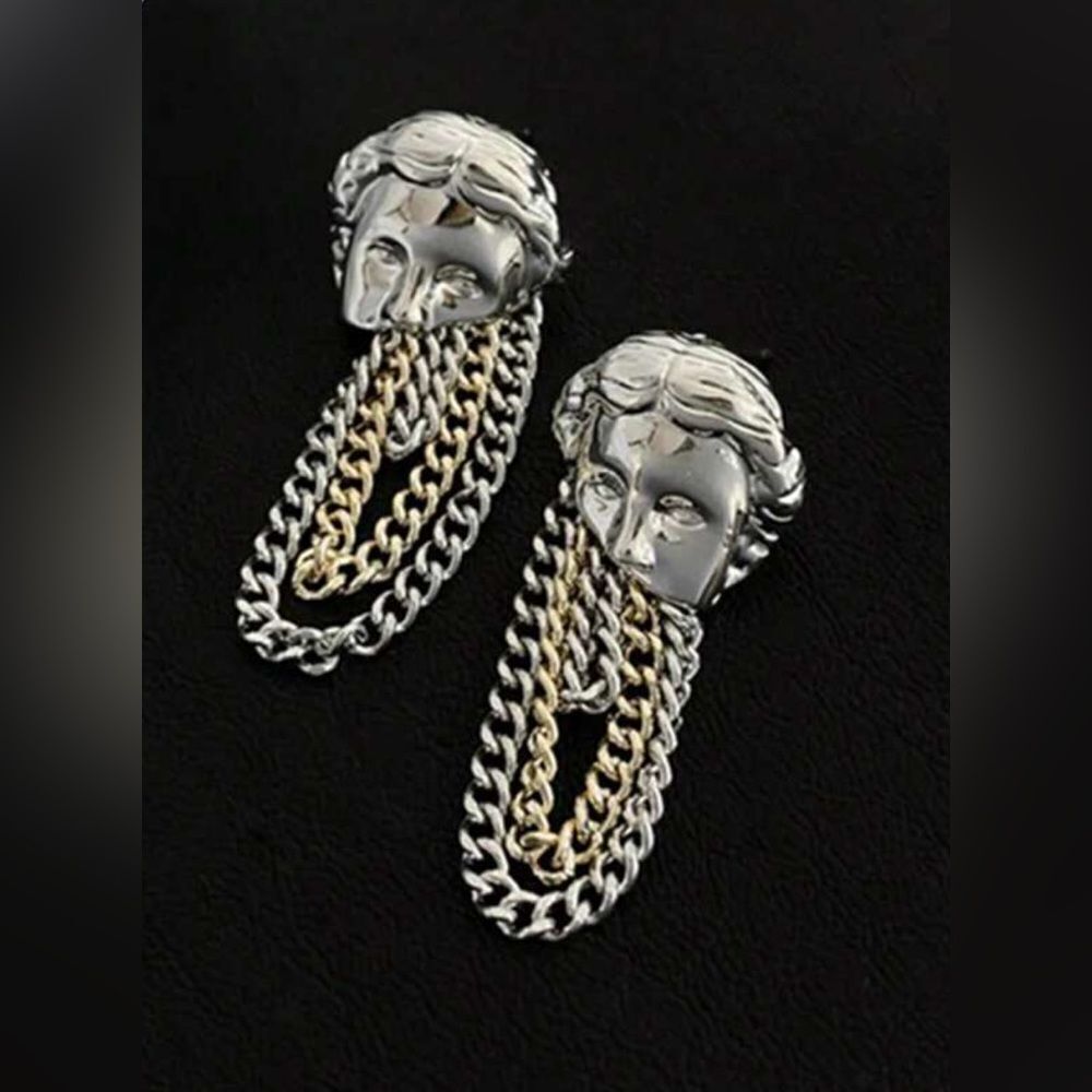 Chain Face Earrings S1030
